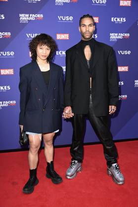 Eliob Demofike mit Lebenspartner Myat bei der Verleihung der Bunte New Faces Awards Style 2025 im Telegraphenamt. Berlin, 03.07.2025