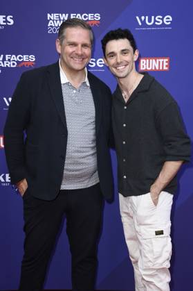 Kevin Kratzsch und Marc Weinmann bei der Verleihung der Bunte New Faces Awards Style 2025 im Telegraphenamt. Berlin, 03.07.2025
