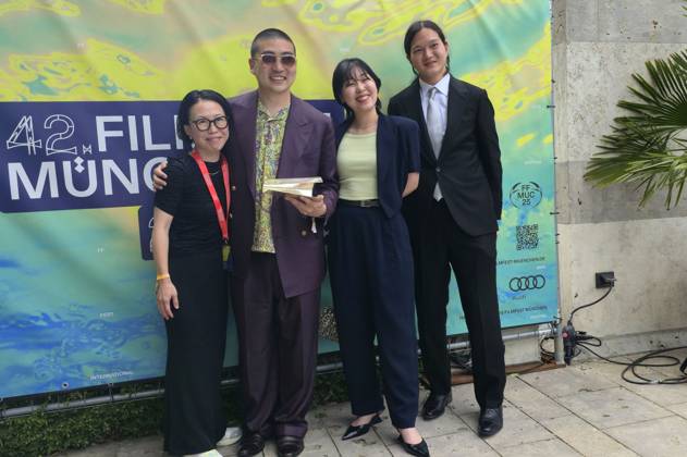 Soujiro Sanada mit Team bei der Preisverleihung auf dem 42. Filmfest München 2025 im Amerikahaus. München, 05.07.2025