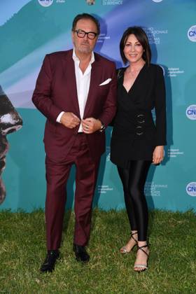 Rome, Cada del Cinema Award La Chioma di Berenice , In the photo: Sebastiano Somma with Morgana  Copyright: xVincenzoxLandix xipa-agency.netx xVincenzoxLandix IPA_Agency_IPA60386876