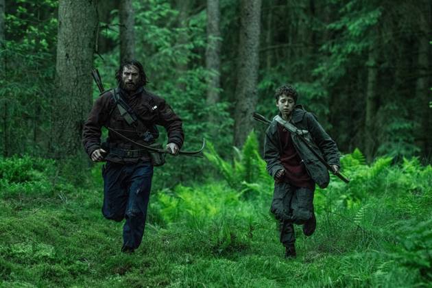 Aaron Taylor-Johnson and Alfie Williams UK. Aaron Taylor-Johnson and Alfie Williams in (C)Sony Pictures Releasing film: 28 Years Later (2025). Plot: Set 28 years after the initial Rage virus turned most people into aggressive zombies. LMK106-J11149-010725 Supplied by LMKMEDIA. Editorial Only. Landmark Media is not the copyright owner of these Film or TV stills but provides a service only for recognised Media outlets.
