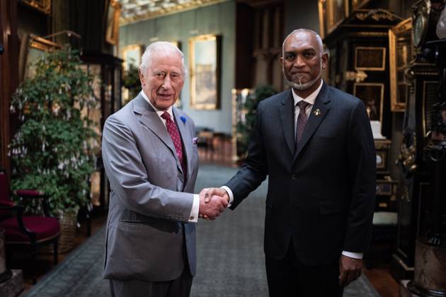 Bilder des Jahres 2025, Entertainment 07 Juli Entertainment Bilder des Tages Audience at Windsor Castle King Charles III holds an audience with the President of the Maldives Mohamed Muizzu at Windsor Castle, Berkshire. Picture date: Thursday July 17, 2025., Credit:Avalon.red Avalon UK, Windsor  Copyright: xAvalon.redx xAvalonx 1022802774