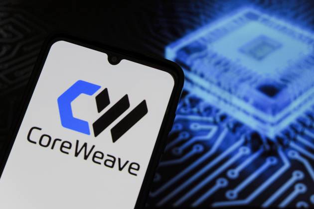 July 18, 2025, Bandung, West Java, Indonesia: In this photo illustration, the CoreWeave, Inc. is an American AI cloud-computing startup logo is seen displayed on a smartphone screen. Bandung Indonesia - ZUMAs281 20250718_zip_s281_011 Copyright: xAlgixFebrixSugitax