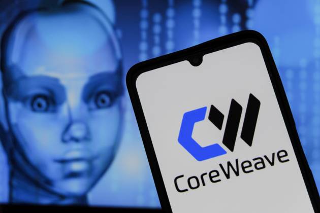 July 18, 2025, Bandung, West Java, Indonesia: In this photo illustration, the CoreWeave, Inc. is an American AI cloud-computing startup logo is seen displayed on a smartphone screen. Bandung Indonesia - ZUMAs281 20250718_zip_s281_012 Copyright: xAlgixFebrixSugitax