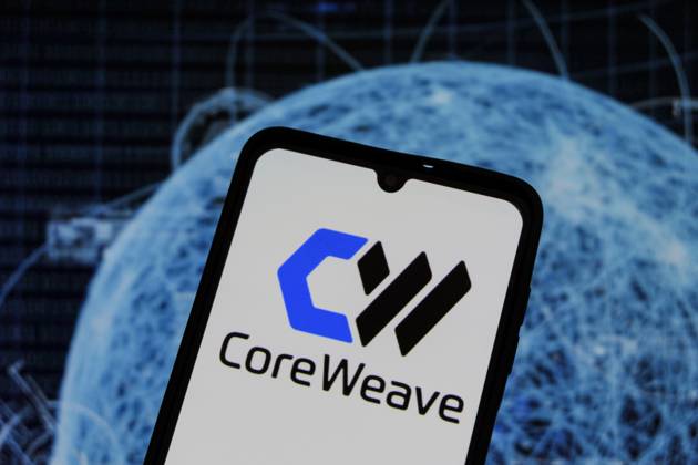 July 18, 2025, Bandung, West Java, Indonesia: In this photo illustration, the CoreWeave, Inc. is an American AI cloud-computing startup logo is seen displayed on a smartphone screen. Bandung Indonesia - ZUMAs281 20250718_zip_s281_013 Copyright: xAlgixFebrixSugitax