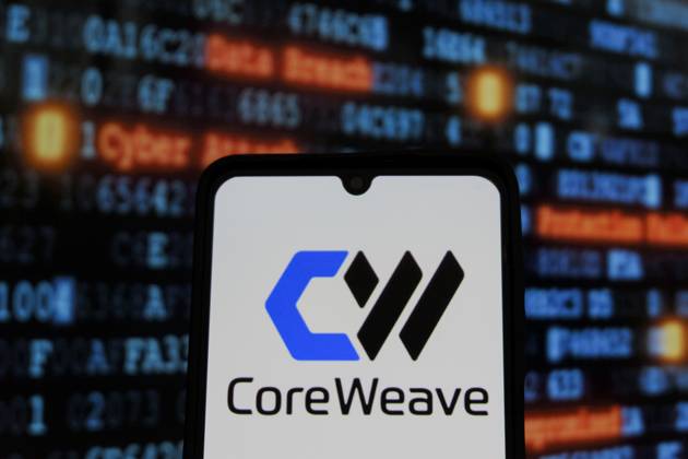 July 18, 2025, Bandung, West Java, Indonesia: In this photo illustration, the CoreWeave, Inc. is an American AI cloud-computing startup logo is seen displayed on a smartphone screen. Bandung Indonesia - ZUMAs281 20250718_zip_s281_016 Copyright: xAlgixFebrixSugitax