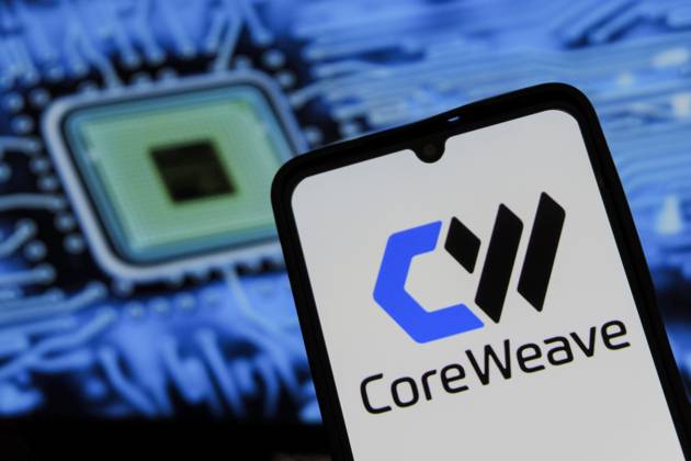 July 18, 2025, Bandung, West Java, Indonesia: In this photo illustration, the CoreWeave, Inc. is an American AI cloud-computing startup logo is seen displayed on a smartphone screen. Bandung Indonesia - ZUMAs281 20250718_zip_s281_017 Copyright: xAlgixFebrixSugitax
