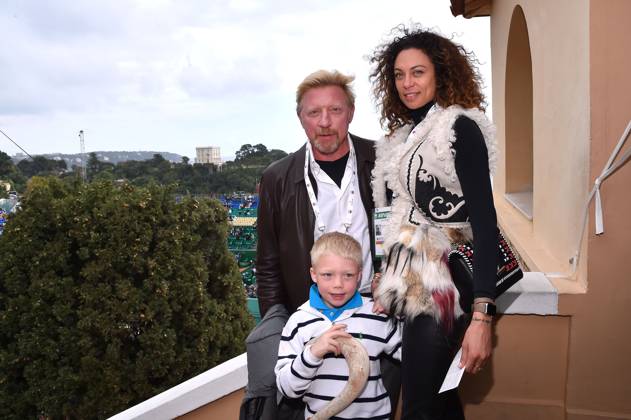 Boris Becker avec sa femme Lilly et son fils Amadeus durant la finale du Monte Carlo Rolex Masters 2017 à Monaco, le 23 avril 2017. Bruno Bebert Bestimage Borsi Becker with his wife Lilly and their son Amadeus at the Monte Carlo Rolex Masters 2017 final in Monaco. April 23rd, 2017. Monaco Monaco Copyright: xBrunoxBebertx xBestimagexBrunoxBebertx xBestimagex