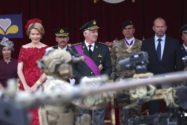 Military and civilian parade for the national Day 2025 BRUSSELS, BELGIUM - JULY 21 : Queen Mathilde of Belgium, King Philippe of Belgium and Theo Francken (N-VA), Minister of Defence of Federal Government during the military and civilian parade for the national Day 2025 on the Place des Palais - Paleizenplein pictured on July 21, 2025 in Brussels, Belgium, 21 07 2025 Brussels Belgium Copyright: xXpix