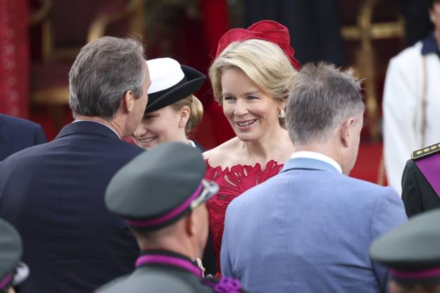 Military and civilian parade for the national Day 2025 BRUSSELS, BELGIUM - JULY 21 : Queen Mathilde of Belgium during the military and civilian parade for the national Day 2025 on the Place des Palais - Paleizenplein pictured on July 21, 2025 in Brussels, Belgium, 21 07 2025 Brussels Belgium Copyright: xXpix