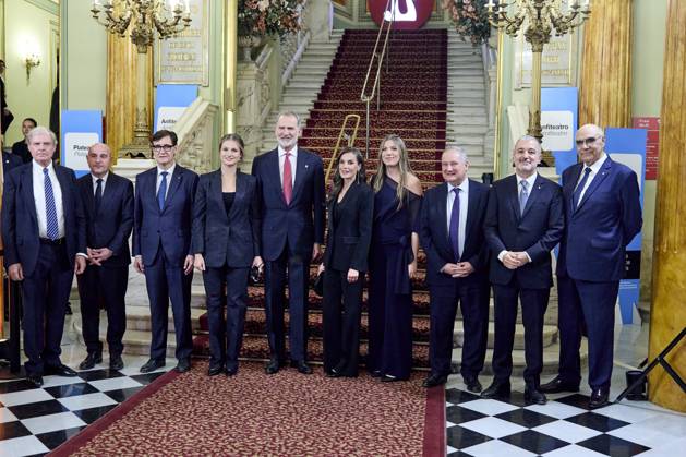 July 23, 2025, Barcelona, Barcelona, Spain: KING FELIPE VI OF SPAIN, QUEEN LETIZIA OF SPAIN, CROWN PRINCESS LEONOR DE BORBON AND PRINCESS SOFIA DE BORBON attend the Princesa de Girona Foundation Awards at Gran Teatro del Liceu Barcelona Spain - ZUMAc260 20250723_zep_c260_025 Copyright: xMikexChicorrox