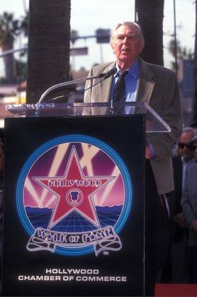 FOR FILE Apr. 19, 2006 - ANDY GRIFFITH AT DON KNOTTS STAR ON THE HOLLYWOOD WALK OF FAME IN LOS ANGELES 01-19-2000.K17432MR. MILAN RYBA- Copyright: xMilanxRybax