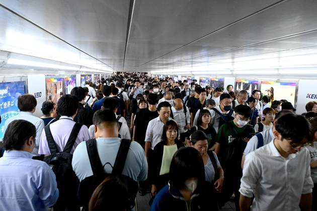 World Population Day in Tokyo TOKYO, JAPAN - JULY 11: People are seen walking in the Shinjuku train station as they going to work on July 11, 2024, in Tokyo, Japan, as the World celebrates the World Population day to raise public awareness of the impact of overpopulation on development, nature and society. The capital of Japan has the title of the most populous city in the world in 2024, with 37,115,00 inhabitants in one of the largest urban agglomerations in the world comprising 23 districts and a metropolitan area of ??Greater Tokyo extending over 3 prefectures, thus housing 25% of the population of Japan. Paradoxically, the population of Japan decreased by 595,000, reaching 124,352,000 inhabitants on October 1, 2023, according to govern Copyright: x2025xAnadoluxDavidxMareuilx