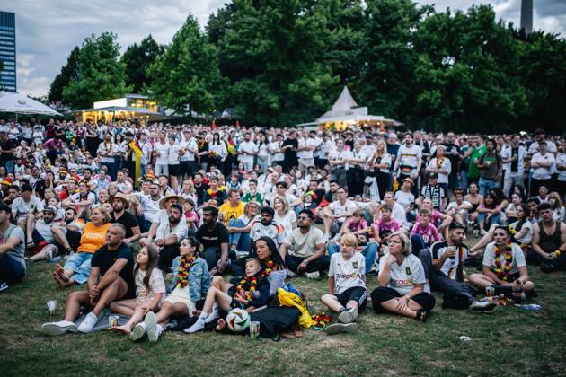 Germany v Denmark: Round of 16 - UEFA EURO 2024 DORTMUND, GERMANY - JUNE 29: Fans of Germany gather to watch the EURO 2024 round of 16 match between Germany and Denmark at the fan zone area on June 29, 2024 in Dortmund, Germany. Germany World. Editorial use only. Please get in touch for any other usage. Copyright: x2025xAnadoluxHeshamxElsherifx