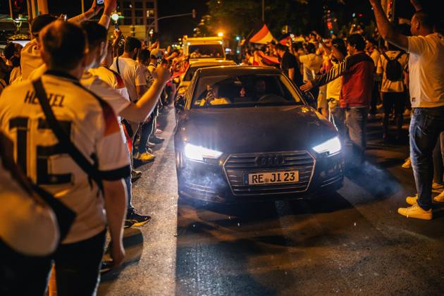 Germany v Denmark: Round of 16 - UEFA EURO 2024 DORTMUND, GERMANY - JUNE 29: Fans of Germany celebrate in front of Dortmund main station after Germany s win in the EURO 2024 round of 16 match between Germany and Denmark on June 29, 2024 in Dortmund, Germany. Germany World. Editorial use only. Please get in touch for any other usage. Copyright: x2025xAnadoluxHeshamxElsherifx