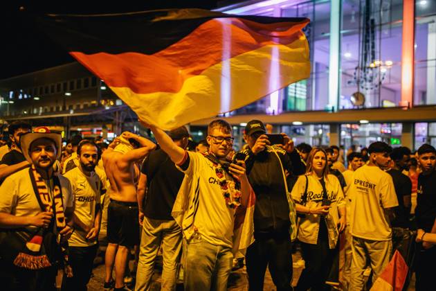 Germany v Denmark: Round of 16 - UEFA EURO 2024 DORTMUND, GERMANY - JUNE 29: Fans of Germany celebrate in front of Dortmund main station after Germany s win in the EURO 2024 round of 16 match between Germany and Denmark on June 29, 2024 in Dortmund, Germany. Germany World. Editorial use only. Please get in touch for any other usage. Copyright: x2025xAnadoluxHeshamxElsherifx