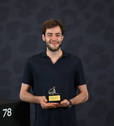 Locarno, Switzerland: Locarno, Swiss Locarno Film Festival 2025 Photocall Award Ceremony Locarno78 photocall with winners of Locarno78 In the photo: Francesco Poloni by TUSEN TONER Pardino d Argento SRG SSR for the National Competition Pardi di Domani Locarno Switzerland  - ZUMAp169 20250816_zea_p169_201 Copyright: xNickxZonnax