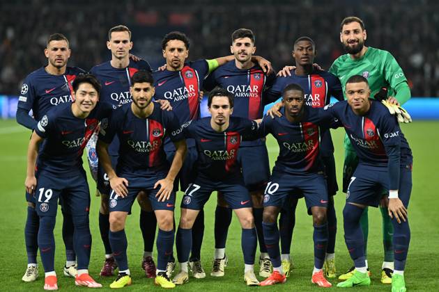 Paris Saint-Germain v Barcelona - UEFA Champions League PARIS, FRANCE - APRIL 10: Players of Paris Saint-Germain pose for a team photo before the UEFA Champions League quarter finals first leg football match between Paris Saint-Germain and FC Barcelona at Parc des Princes in Paris, France on April 10, 2024. France World. Editorial use only. Please get in touch for any other usage. Copyright: x2025xAnadoluxMustafaxYalcınx