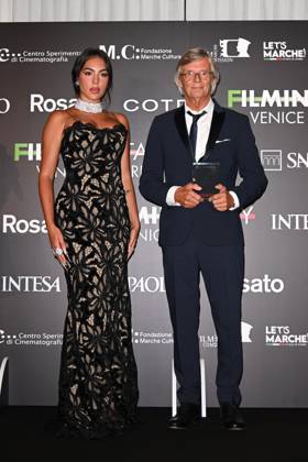 Venice, 82nd Venice International Film Festival 2025 - Evening 5 - Filming Italy Awards Ceremony. Pictured: Giorgina Rodriguez  Copyright: xManuelexMangiarotti PoolxPhotoxEventsx06x xipa-agency.netx xManuelexMangiarotti PoolxPhotoxEx IPA_Agency_IPA63793835