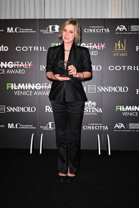 Venice, 82nd Venice International Film Festival 2025 - Evening 5 - Filming Italy Awards Ceremony. Pictured: Margherita Buy  Copyright: xManuelexMangiarotti PoolxPhotoxEventsx06x xipa-agency.netx xManuelexMangiarotti PoolxPhotoxEx IPA_Agency_IPA63794055