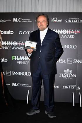 Venice, 82nd Venice International Film Festival 2025 - Evening 5 - Filming Italy Awards Ceremony. Pictured: Tiziana Rocca, Franco Nero  Copyright: xManuelexMangiarotti PoolxPhotoxEventsx06x xipa-agency.netx xManuelexMangiarotti PoolxPhotoxEx IPA_Agency_IPA63794183