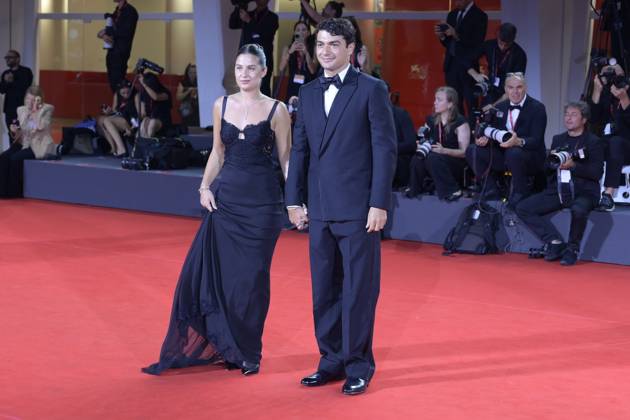Filming Italy Venice Award red carpet in Venice Lido - 31 Aug 2025 Maddalena Botta (l) and Giacomo Giorgio (r) attend the red carpet of Filming Italy Venice Award at 82nd Venice Film Festival at Palazzo del Cinema. Venice Lido Italy Copyright: xMarioxCartellix xSOPAxImagesx _DSC4999