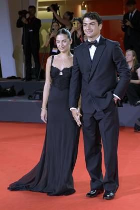GIacomo Giorgio mit Partnerin Maddalena Botta bei der Verleihung vom Filming Italy Venice Award auf der Biennale di Venezia 2025 82. Internationale Filmfestspiele von Venedig im Palazzo del Cinema. Venedig, 31.08.2025