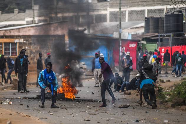Demonstration against high cost of living in Kenyan capital Nairobi NAIROBI, KENYA - JULY 19: People take part in a demonstration held against the rising cost of living, in Nairobi, Kenya on July 19, 2023. Police used tear gas against the demonstrators. Nayrobi Kenya. Editorial use only. Please get in touch for any other usage.  Copyright: x2025xAnadoluxGeraldxAndersonx