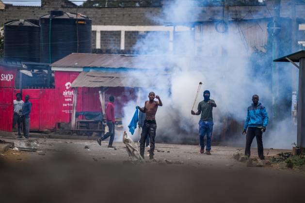 Demonstration against high cost of living in Kenyan capital Nairobi NAIROBI, KENYA - JULY 19: People take part in a demonstration held against the rising cost of living, in Nairobi, Kenya on July 19, 2023. Police used tear gas against the demonstrators. Nayrobi Kenya. Editorial use only. Please get in touch for any other usage.  Copyright: x2025xAnadoluxGeraldxAndersonx