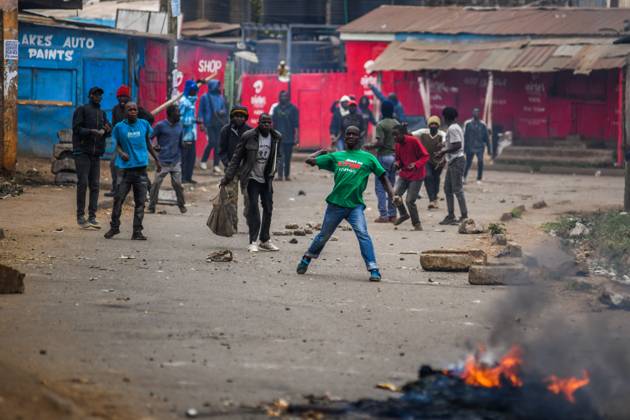 Demonstration against high cost of living in Kenyan capital Nairobi NAIROBI, KENYA - JULY 19: People take part in a demonstration held against the rising cost of living, in Nairobi, Kenya on July 19, 2023. Police used tear gas against the demonstrators. Nayrobi Kenya. Editorial use only. Please get in touch for any other usage.  Copyright: x2025xAnadoluxGeraldxAndersonx