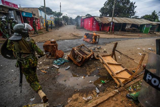 Demonstration against high cost of living in Kenyan capital Nairobi NAIROBI, KENYA - JULY 19: Broken furniture are seen during a demonstration held against the rising cost of living, in Nairobi, Kenya on July 19, 2023. Police used tear gas against the demonstrators. Nayrobi Kenya. Editorial use only. Please get in touch for any other usage.  Copyright: x2025xAnadoluxGeraldxAndersonx