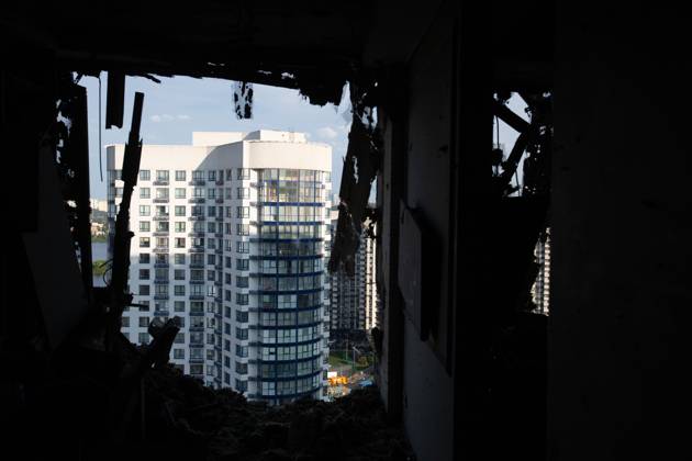 Russian drone attack in residential building of Kyiv KYIV, UKRAINE - JULY 13: An inside view of the damaged residential building after Russian drone attack in Kyiv, Ukraine amid Russia-Ukraine war on July 13, 2023. Ukraine World. Editorial use only. Please get in touch for any other usage. Copyright: x2025xAnadoluxOleksiixChumachenkox