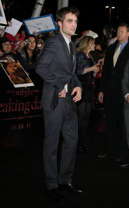 Robert Pattinson The Twilight Saga: Breaking Dawn - Part 1 World Premiere held at Nokia Theatre L.A. Live Los Angeles, California - 14.11.11, Los Angeles, California, United States Adriana M. Bar 3610554
