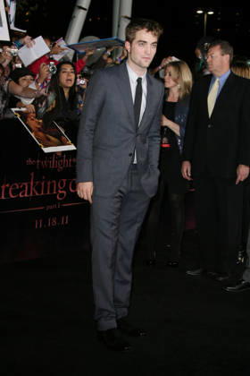 Robert Pattinson The Twilight Saga: Breaking Dawn - Part 1 World Premiere held at Nokia Theatre L.A. Live Los Angeles, California - 14.11.11, Los Angeles, California, United States Adriana M. Bar 3610557