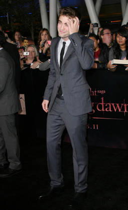 Robert Pattinson The Twilight Saga: Breaking Dawn - Part 1 World Premiere held at Nokia Theatre L.A. Live Los Angeles, California - 14.11.11, Los Angeles, California, United States Adriana M. Bar 3610568