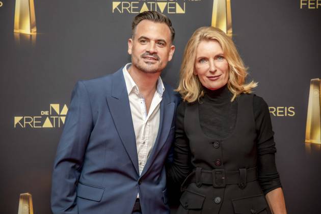 abb Filmproduzent Christoph Pellander Degeto und Schauspielerin Maria Furtwaengler zu Gast auf dem roten Teppich bei der Nacht der Kreativen - Der Deutsche Fernsehpreis 2025 in der Flora am 09.09.2025 in Koeln NRW Deutschland