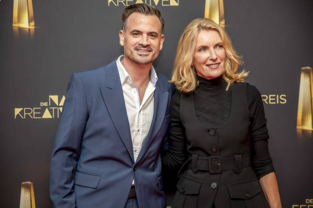 abb Filmproduzent Christoph Pellander Degeto und Schauspielerin Maria Furtwaengler zu Gast auf dem roten Teppich bei der Nacht der Kreativen - Der Deutsche Fernsehpreis 2025 in der Flora am 09.09.2025 in Koeln NRW Deutschland