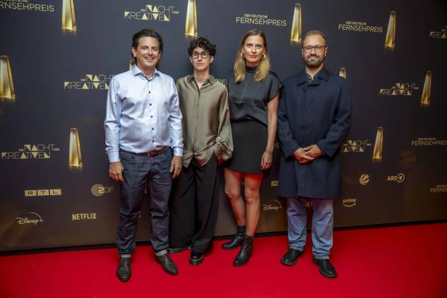 abb Andreas Menn, Andrea Pek, Friederike Hohmuth, Christoph Otto zu Gast auf dem roten Teppich bei der Nacht der Kreativen - Der Deutschen Fernsehpreis 2025 in der Flora am 09.09.2025 in Koeln NRW Deutschland