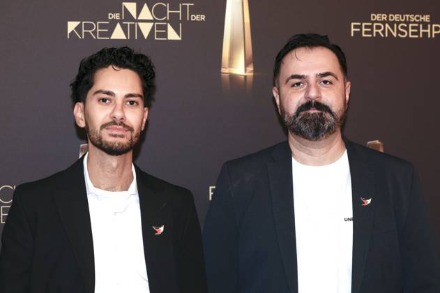 Cagdas Eren Yueksel und Bilal Bahadir bei der Verleihung des Deutschen Fernsehpreises 2025 - Die Nacht der Kreativen in der Flora. Köln, 09.09.2025