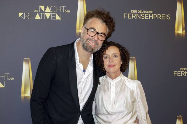 Jan Schomburg und Maria Schrader bei der Verleihung des Deutschen Fernsehpreises 2025 - Die Nacht der Kreativen in der Flora. Köln, 09.09.2025