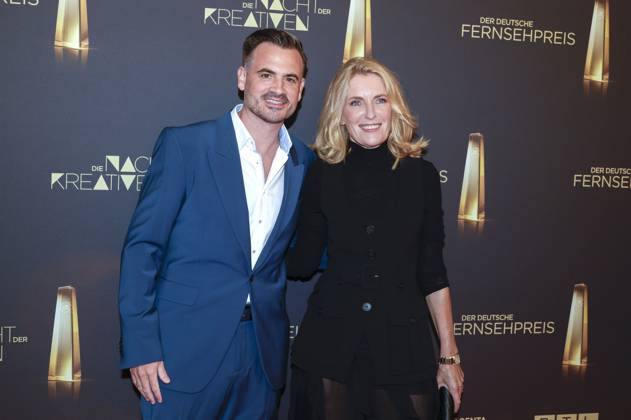 Christoph Pellander und Maria Furtwängler bei der Verleihung des Deutschen Fernsehpreises 2025 - Die Nacht der Kreativen in der Flora. Köln, 09.09.2025