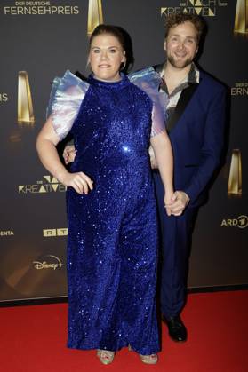Gisa Flake und Knud Riepen bei der Verleihung des Deutschen Fernsehpreises 2025 - Die Nacht der Kreativen in der Flora. Köln, 09.09.2025