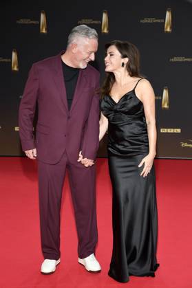 Otto Steiner und Natalia Avelon bei der Verleihung des Deutschen Fernsehpreises 2025 in den MMC Studios. Köln, 10.09.2025