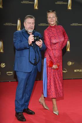 Armin Rohde und Karen Böhne bei der Verleihung des Deutschen Fernsehpreises 2025 in den MMC Studios. Köln, 10.09.2025