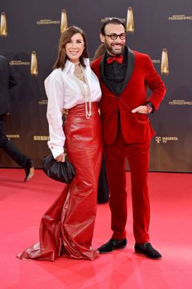 Judith Williams und Alexander-Klaus Stecher bei der Ankunft zu der Verleihung des Deutschen Fernsehpreis in den MMC Studios in Koeln am 10.09.2025