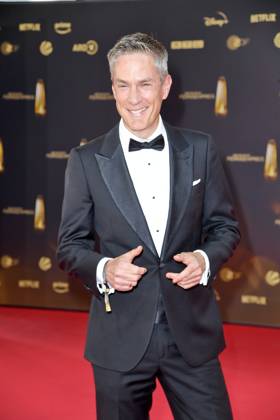 Sven Lorig bei der Ankunft zu der Verleihung des Deutschen Fernsehpreis in den MMC Studios in Koeln am 10.09.2025