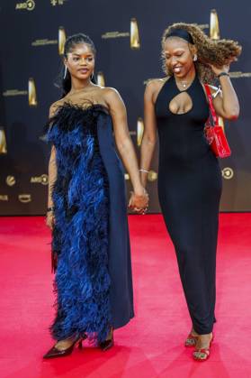 abb Melodie Simina und Jobel Mokonzi zu Gast auf dem roten Teppich bei der Verleihung Der Deutsche Fernsehpreis 2025 in den MMC Studios am 0.09.2025 in Koeln NRW Deutschland