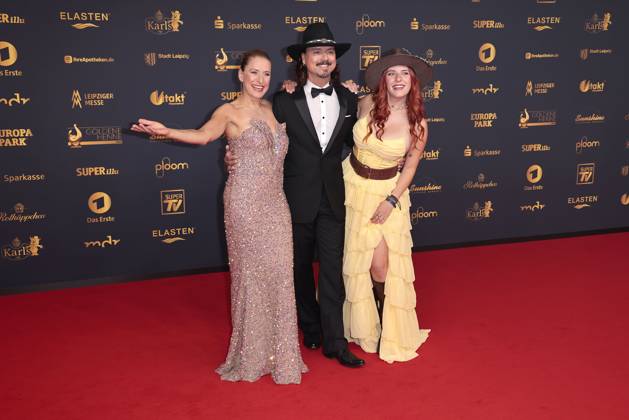 Stefanie Hertel, Lanny Lanner und Johanna Mross bei der Verleihung Die Goldene Henne am 12.09.2025 in Leipzig Goldene Henne 2025 Verleihung in Leipzig