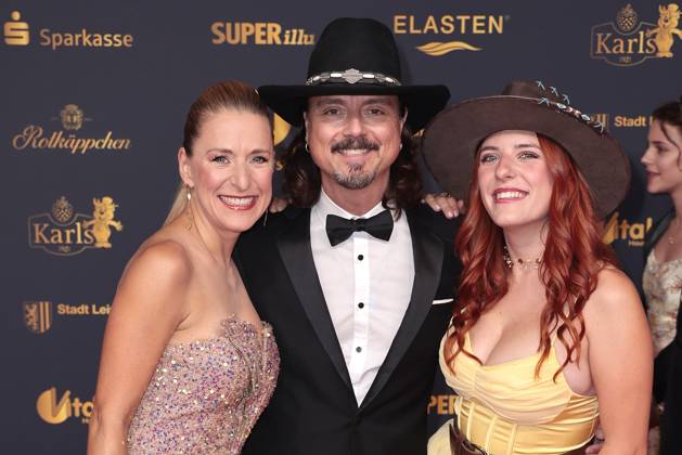 Stefanie Hertel, Lanny Lanner und Johanna Mross bei der Verleihung Die Goldene Henne am 12.09.2025 in Leipzig Goldene Henne 2025 Verleihung in Leipzig