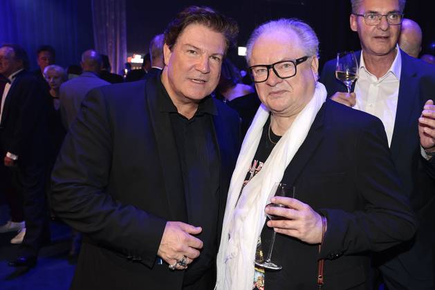 Francis Fulton-Smith und Heinz Rudolf Kunze bei der Aftershow Party bei der Verleihung von Die Goldene Henne am 12.09.2025 in Leipzig Goldene Henne 2025 Verleihung in Leipzig